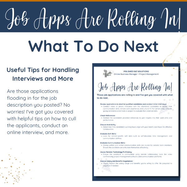 Job Apps Rolling In Business Resource