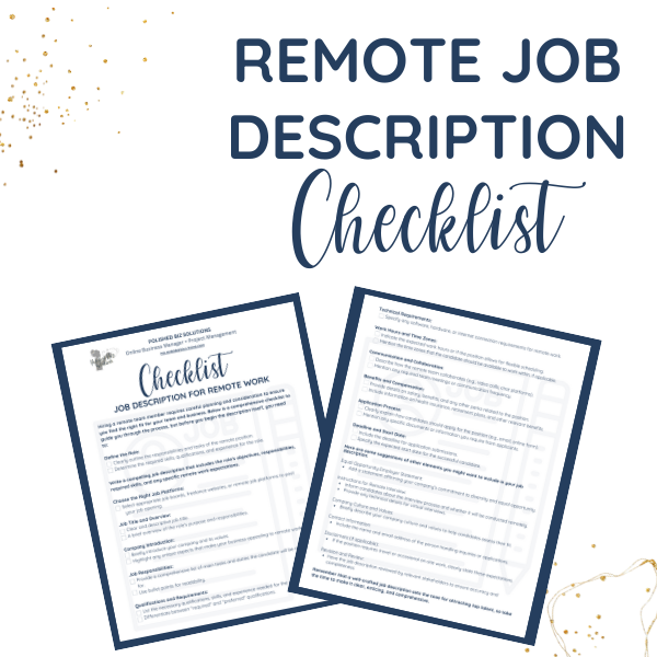 Remote Job Description Business Resource